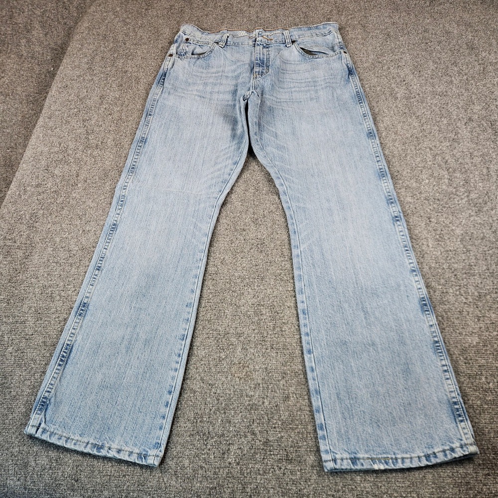 Wrangler Retro Relaxed Boot Jeans Mens 34x34 Light Wash Denim 10WRT20CR
